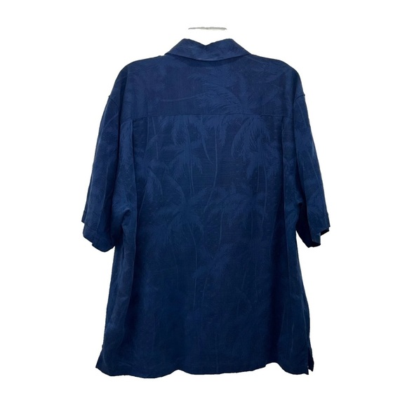 Jamaica Jaxx Mens Shirt Silk Large Button Up Short Sleeve Geometric Washable - Picture 2 of 8